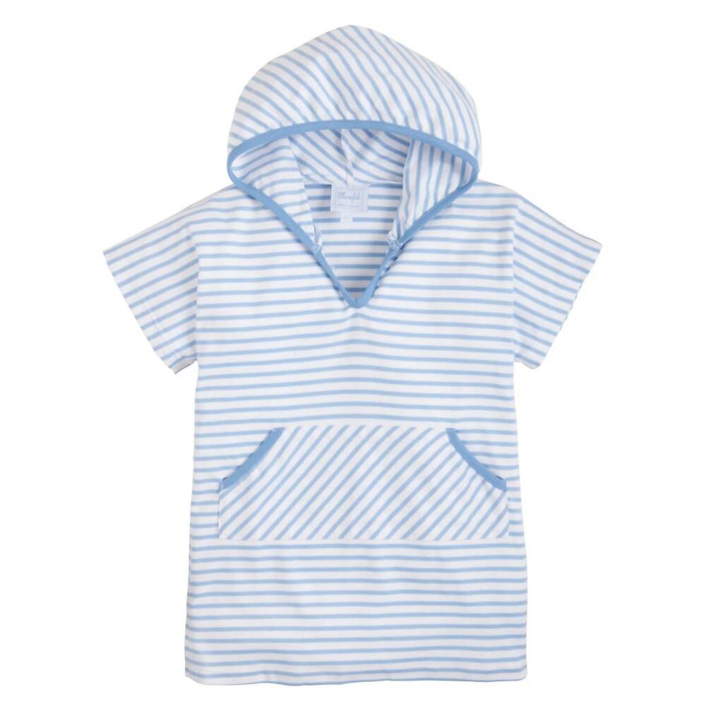 NEW LITTLE ENGLISH boys beach popover coverups in light blue